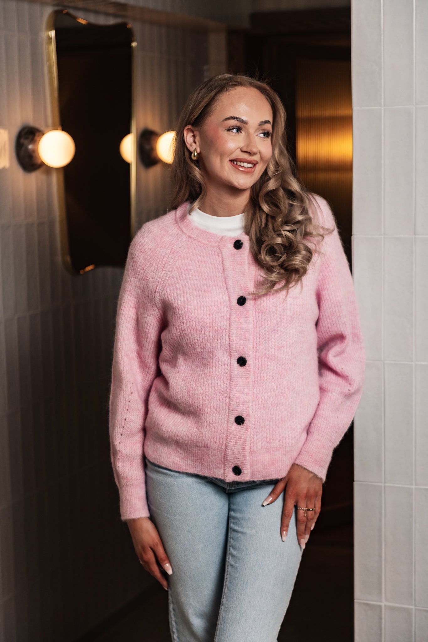 SLFLULU Knit Cardigan - Bleached Mauve